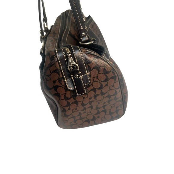Coach Chelsea Heritage Brown & Black Coated Leather Satchel F15132 +WALLET *READ - Picture 9 of 16
